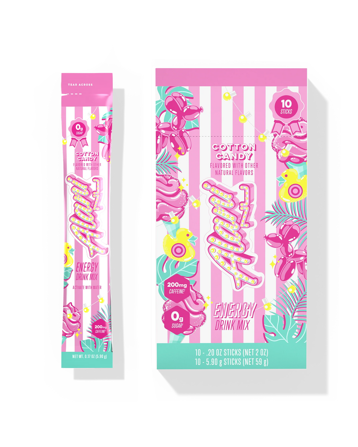 energy sticks - cotton candy